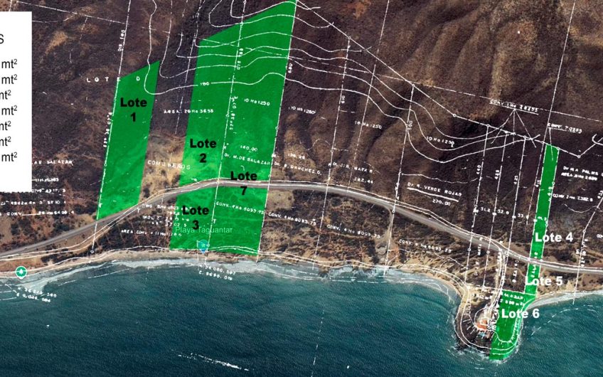 Venta de lotes de Terrenos Frente a Playa Taguantar – Juangriego – Isla Margarita